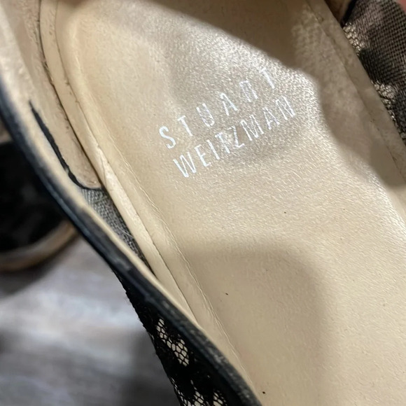 Stuart Weitzman Meshuga black lace espadrille flats - Picture 10 of 11